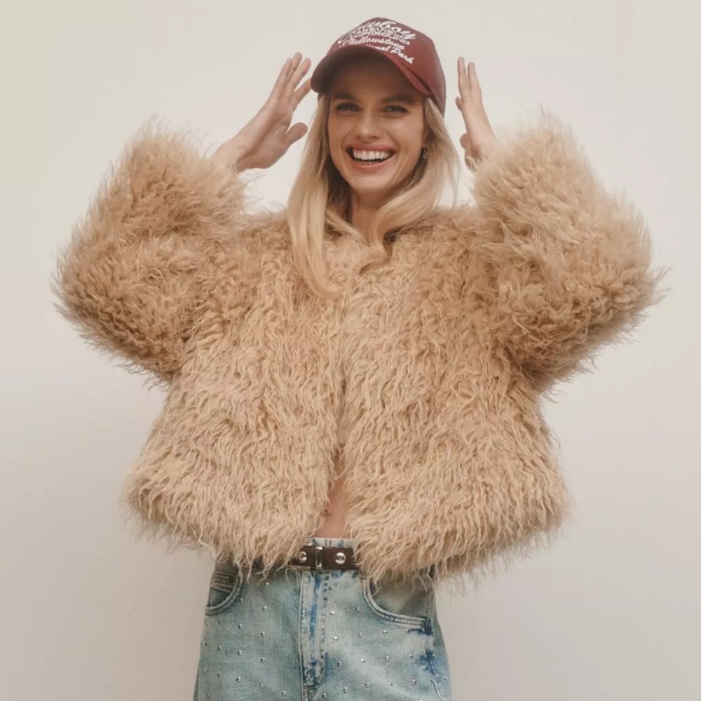 Anthropologie Faux Fur Jacket